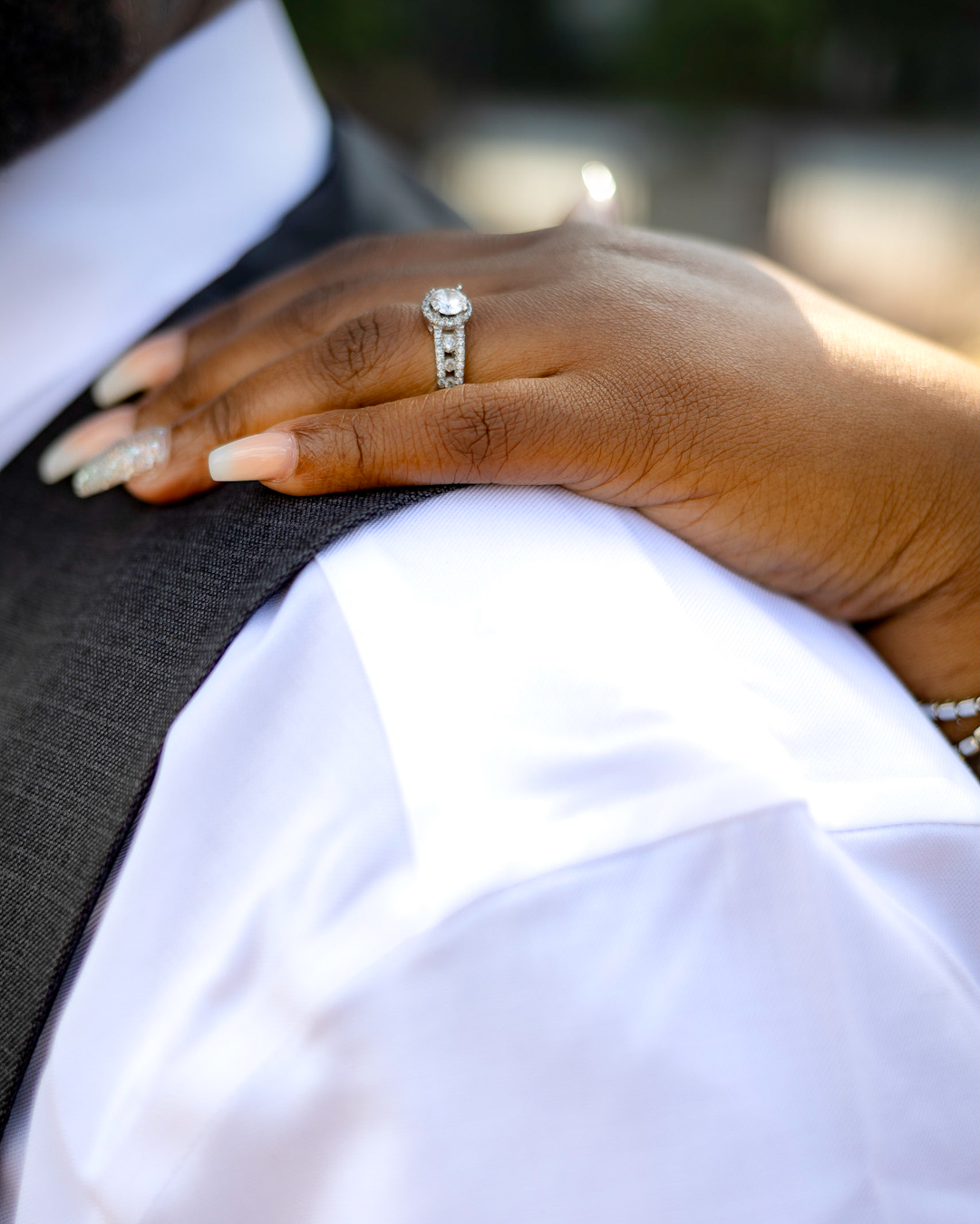 Wedding ring detail. Shots by Go